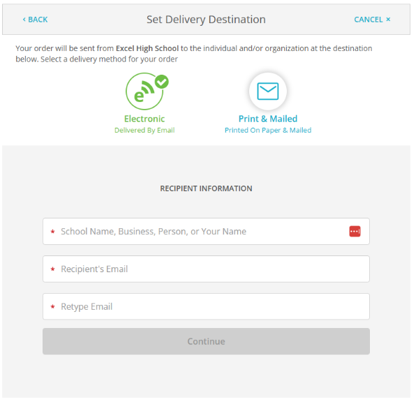 Parchment-Recipient Information
